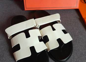 Klapki Hermes skóra naturalna 41