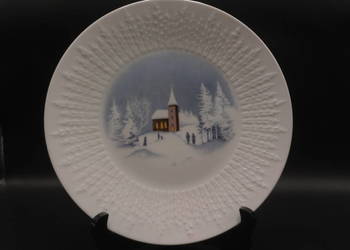 Porcelanowy talerz obraz zima Święta Hutschenreuther