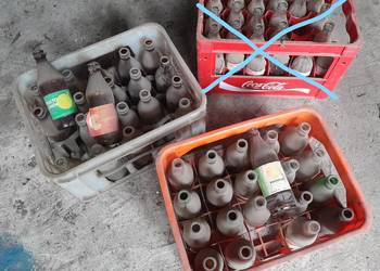 Stare skrzynki butelki PRL retro vintage