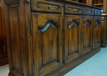 Stylowa komoda bufet lite drewno dębowe