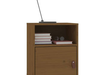 Szafka nocna miodowy brąz 40x34x55 cm lite drewno sosnowe WM-818321