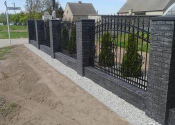 ala klinkier, imiracja klinkieru, ogrodzenie, ogrodzenia, slupki, murki