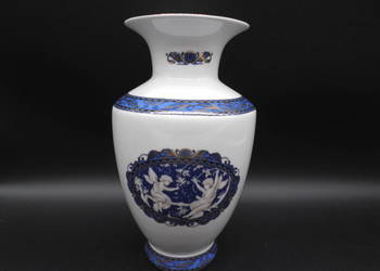 WAZON PORCELANOWY – KOBALT I ZŁOTO – MOTYW CHERUBINÓW (ANIOŁKÓW)