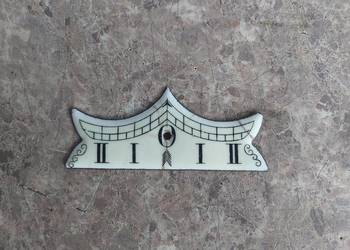 46 Wychylnik wahadła starego zegara tzw porcelanka seledynka