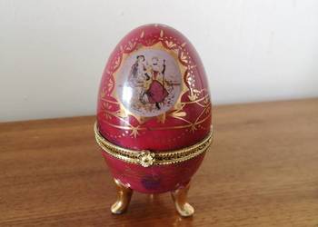Jajko szkatułka porcelana vintage