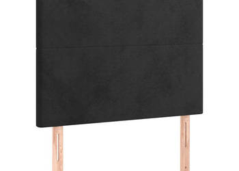 Zagłówki do łóżka 2 szt. czarny 100x5x78/88 cm aksamitny WM-3116096