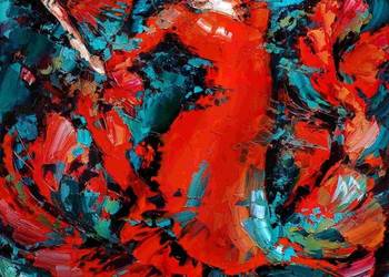 Obraz olej płótno "Andaluzyjski sen" 100x80 K. Róż-Pasek