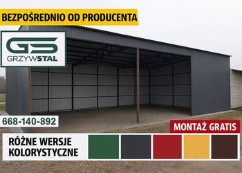 Garaż Blaszany Otwarty /Wiata / Konstrukcja Stalowa  - GRZYWSTAL
