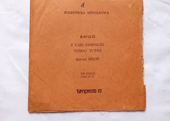 Pocztówka dźwiękowa Drupi. E Cari Comincio. Vendo Tutto. KAW, 1979 r.