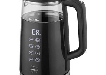 Czajnik elektryczny bezprzewodowy turystyczny 2200W 1.7 l obrotowy czarny