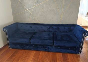 Sofa, kanapa granatowa 230 x 75 x 65.