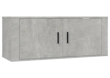 Wisząca szafka telewizyjna szarość betonu 100x345x40 cm WM-816636