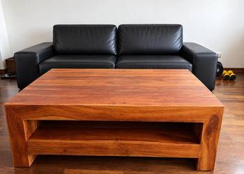 Stolik kawowy KOLONIALNY AlmiDecor 120x70 | Lite drewno Palisander