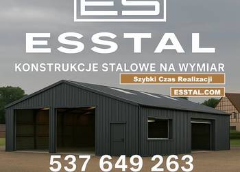 Garaż Blaszany GRAFITOWY | Hala | Wiata  Wysoki Wjazd  Hala – ESSTAL-