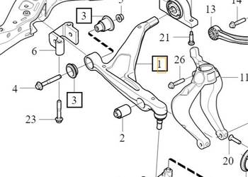 VOLVO V90CC V60CC II wahacz przedni prawy dolny kpl OE 3238…