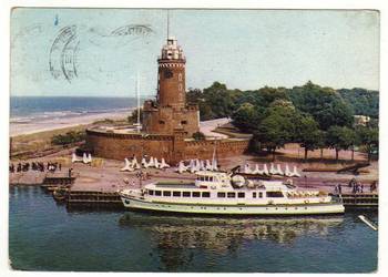 KOŁOBRZEG LATARNIA MORSKA STATEK WYCIECZKOWY