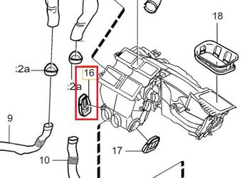 VOLVO S60 S80 lewa kratka nawiewu kabina podloga OE