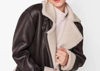 ESMARA Kurtka damska typu biker, kolor brązowy, rozmiar M (40/42)