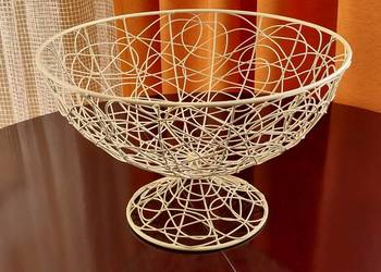 Miska metalowa, półmisek na owoce