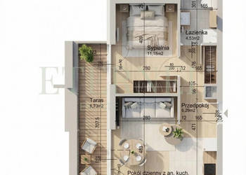 Funkcjonalne mieszkanie 2-pokojowe 39,99 m Czyżyny