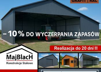 Duża Wiata/Hala Garaż Blaszany | Montaż | Profil | Magazyn – Maj-Blach