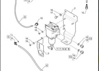 Przewód paliwa 84401516 T6 T7 Puma Maxxum Case New Holland
