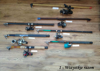 Wędka Wędki 3szt. i kołowrotki super OKAZJA!