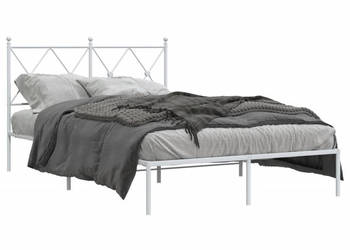 Łóżko Metalowe Białe Rama Łóżka Ze Stelażem Biała 120x200 cm WM-376549