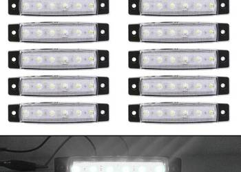 Lampa obrysowa LED OBRYSÓWKI 12 SZT diodowa białe