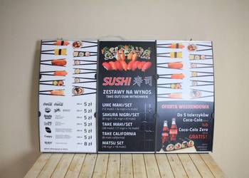 Podświetalny baner/reklama/menu restauracji