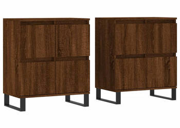 Szafki 2 szt. brązowy dąb materiał drewnopochodny WM-3190188