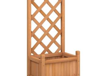 vidaXL Donica z trejażem, brązowa, lite drewno jodłowe(SKU:365482)