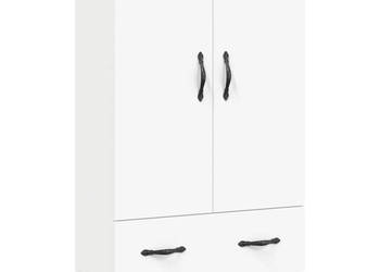 Wysoka szafka biała 695x31x115 cm materiał drewnopochodny WM-828228