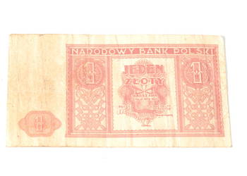 Stary banknot 1 złoty Polskich 1946 antyk kolekcjonerski