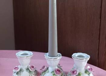 Świecznik 3szt porcelana drezdeńska nowe
