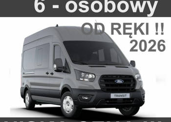 Ford Transit L4H3 130KM 6-osob. Kamera Czujniki Dostępny od ręki ! Niska C…