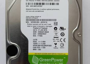 Dysk 2TB WD20EURX SATA III do monitoringu