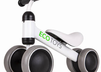 Rowerek biegowy treningowy mini rower dla dzieci biały ECOTOYS