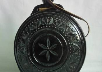 Ozdobny bukłak (karafka) drewno, Rumunia, vintage