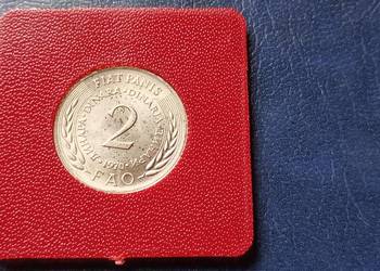 Stare monety 2 dinary 1970 FAO Jugosławia mennicza
