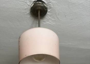 Lampy wiszące sufitowe PRL zabytkowe vintage art deco lata 60-70 róż