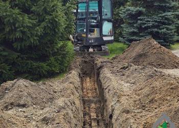 Usługi minikoparka, wywrotka, przyłącza