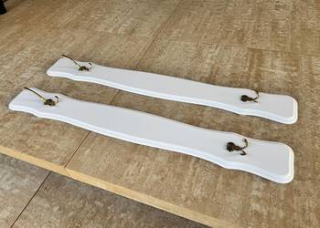 Wieszaki 2 sztuki na ścianę białe stylowe retro