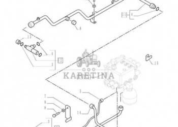 New Holland T6090 Rurka 16mm id, mat 1130 gr. c 87660983