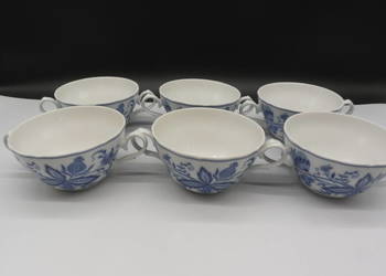 Bulionówki Tirschenreuth Bavaria – Wzór Cebulowy (Zwiebelmuster) 6szt.