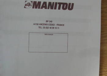 dtr instrukcja obsługi manitou mt 932 b-e2 i inne