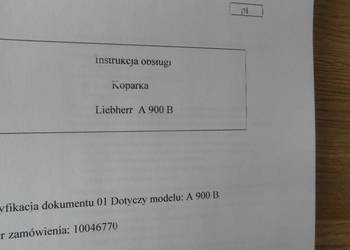 INSTRUKCJA OBSŁUGI DTR LIEBHERR A 900 b i inne
