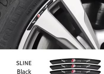 Naklejki/emblematy na felgi Audi S-line Black Edition