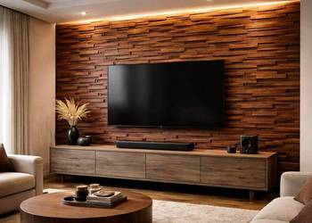 Panel ścienny  3d mahoń, teak, suar