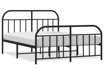 Łóżko Metalowe Czarne Rama Łóżka Ze Stelażem 160x200 cm WM-353656